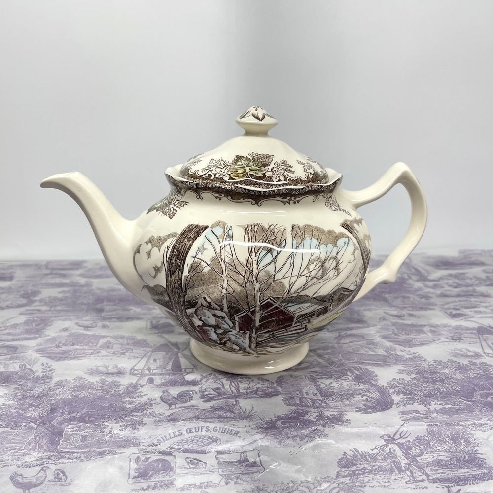 Vintage Johnson Brothers Friendly Village Sugar Maples Teapot Made In England